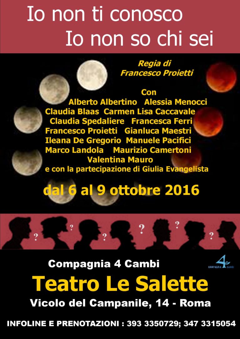 Io Non Ti Conosco Io Non So Chi Sei Testo